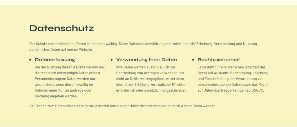 Datenschutzerklärung